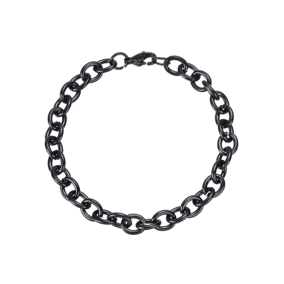 Unisex Geometric Titanium Steel Oshaped Bracelet Anklet Clothes Chain With Electroplating