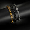 Unisex Geometric Titanium Steel Oshaped Bracelet Anklet Clothes Chain With Electroplating