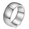 Unisex Geometric Tungsten Steel Couple Rings With Smooth Plain Design And Electroplated Finish