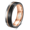 Unisex Geometric Tungsten Steel Ring With Black And Rose Gold Electroplated Mixedcolor Finish Wholesale