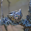 Unisex Gothic Geometric Owl Eye Ring In Electroplated Copper With Retro Blue Eye Design Wholesale Jewelry
