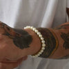 Unisex Handmade Geometric Imitation Pearl Stainless Steel Bracelet