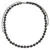 Unisex Handmade Gold Obsidian Geometric Style Woven O Chain Natural Stone Necklace