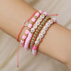 Unisex Handmade Multilayer Stacked Dripping Rainbow Unicorn Cartoon Soft Polymer Clay Bracelet With Animal Zodiac Design
