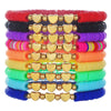 Unisex Handmade Multilayer Stacked Dripping Rainbow Unicorn Cartoon Soft Polymer Clay Bracelet With Animal Zodiac Design