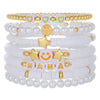 Unisex Handmade Multilayer Stacked Dripping Rainbow Unicorn Cartoon Soft Polymer Clay Bracelet With Animal Zodiac Design
