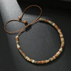 Unisex Handmade Natural Stone Geometric Beaded Woven Bracelet