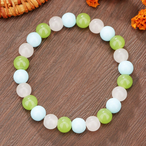 Unisex Handmade Stone Geometric Style Couple Bracelets