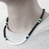Unisex Handmade Wooden Beads And Pine Stones Geometric Hiphop Fashion Clavicle Chain