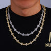 Unisex Hip Hop Cross Star Zircon Inlaid Copper Necklace And Bracelet Jewelry