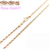 Unisex Hip Hop Fashion Button Rope Titanium Steel And Stainless Steel Twist Chain Necklace With Geometric Pattern And Electroplating Treatment