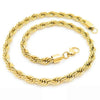 Unisex Hip Hop Fashion Button Rope Titanium Steel And Stainless Steel Twist Chain Necklace With Geometric Pattern And Electroplating Treatment