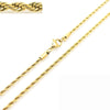 Unisex Hip Hop Fashion Button Rope Titanium Steel And Stainless Steel Twist Chain Necklace With Geometric Pattern And Electroplating Treatment