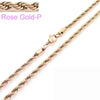 Unisex Hip Hop Fashion Button Rope Titanium Steel And Stainless Steel Twist Chain Necklace With Geometric Pattern And Electroplating Treatment