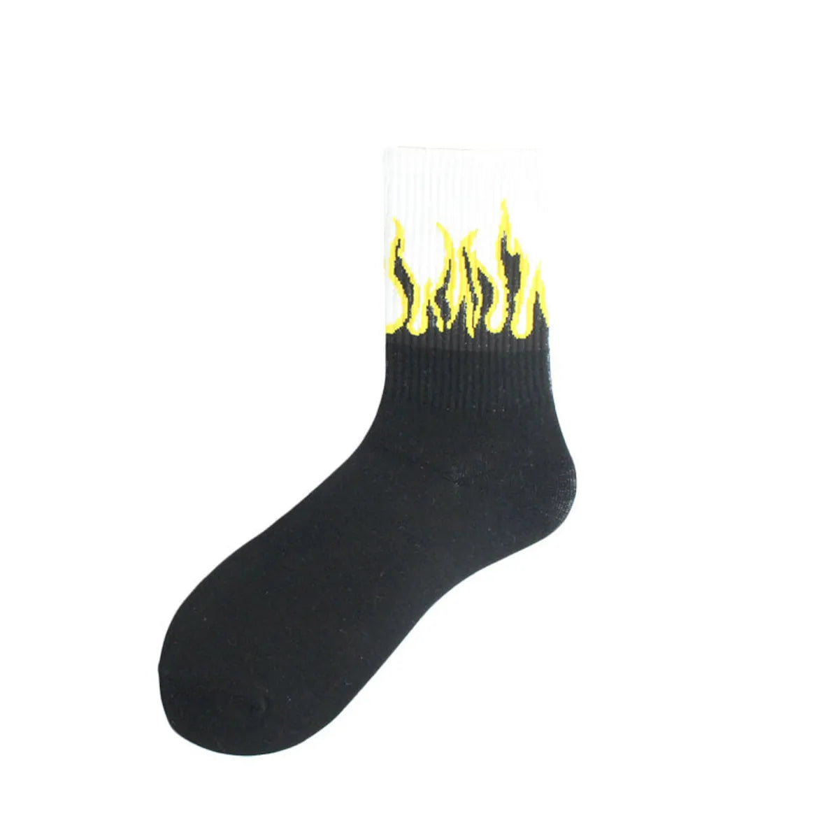 Unisex Hip-Hop Flame Cotton Ankle Socks A Pair