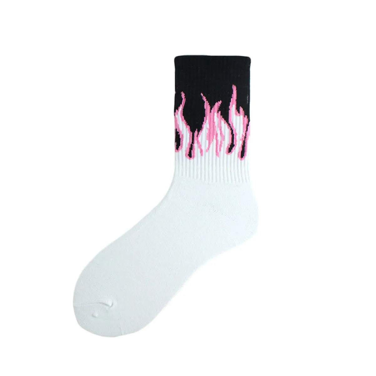 Unisex Hip-Hop Flame Cotton Ankle Socks A Pair