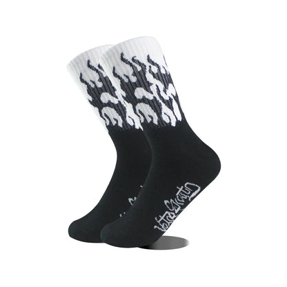 Unisex Hip-Hop Flame Cotton Ankle Socks A Pair