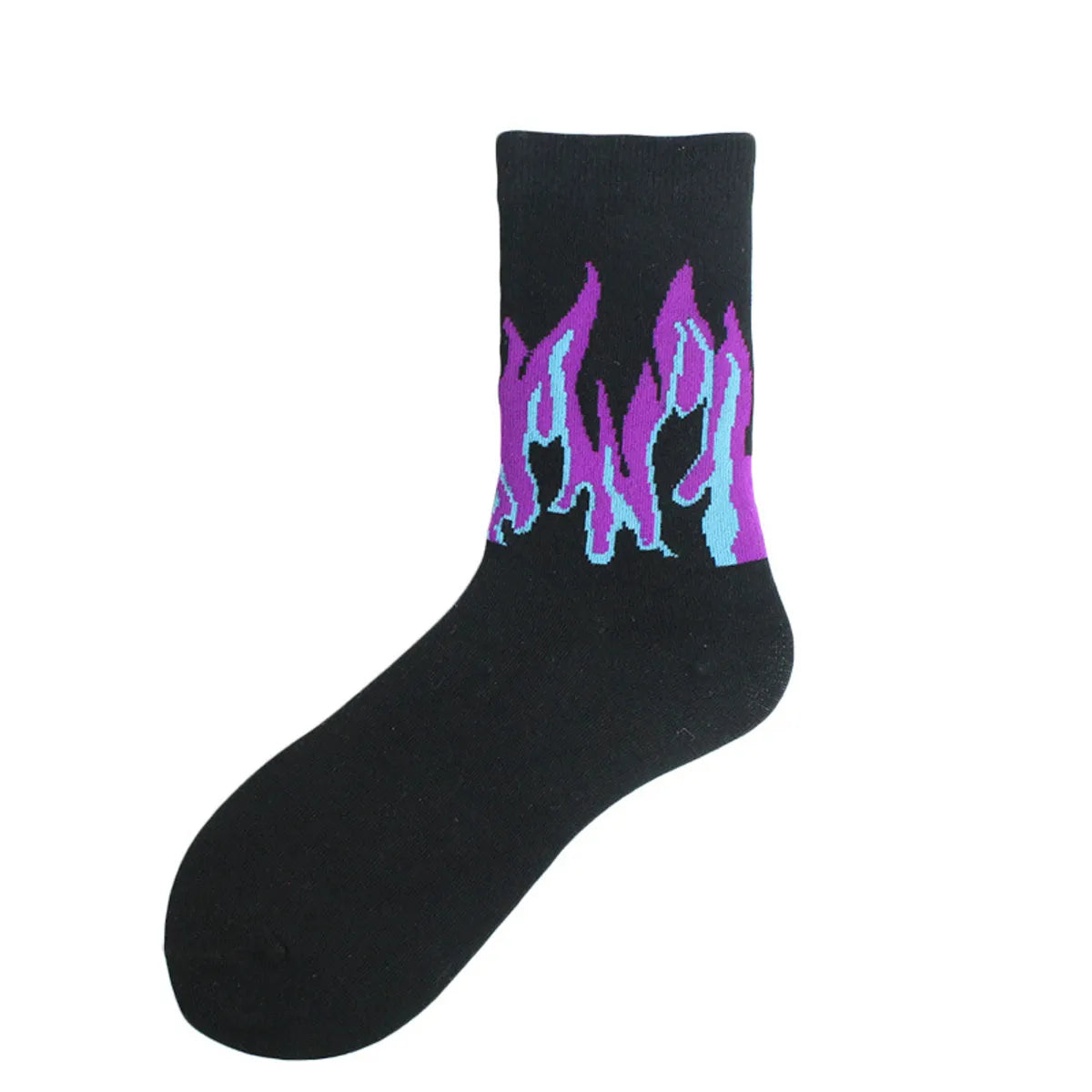 Unisex Hip-Hop Flame Cotton Ankle Socks A Pair