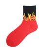 Unisex Hip-Hop Flame Cotton Ankle Socks A Pair