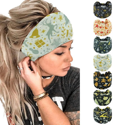 Unisex Hip-Hop Funny Digital Printing Stripe Rayon Knit Printing Hair Band