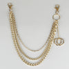 Unisex Hip Hop Metal Multi Layer Trouser Waist Chain With Tassel And Double Ring Pendant Fashion Accessory