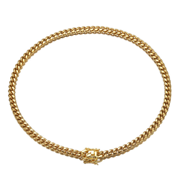 Unisex Hip Hop Personality Stainless Steel Vervain Chain Necklace With Geometric Design