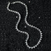 Unisex Hip Hop Style Alloy Heart Stitching Cuban Chain Necklace Set With Diamonds And Geometric Pattern