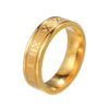 Unisex Hiphop Punk Stainless Steel Geometric Ring With Roman Numerals Electroplated