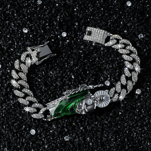 Unisex Hiphop Style Alloy Diamond Chain With Cartoon Characters And Electroplating Treatment