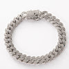 Unisex Hiphop Style Alloy Necklace With Geometric Pattern And Diamond Design Cuban Chain