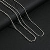Unisex Iron Twist Chain Necklace With Geometric Pattern And Electroplating Treatment