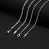 Unisex Iron Twist Chain Necklace With Geometric Pattern And Electroplating Treatment