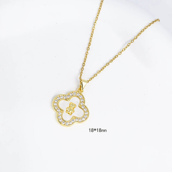 Unisex Jewelry Copper Pendant Necklace Inlaid With Zirconium Animal Zodiac Pattern Electroplating Design