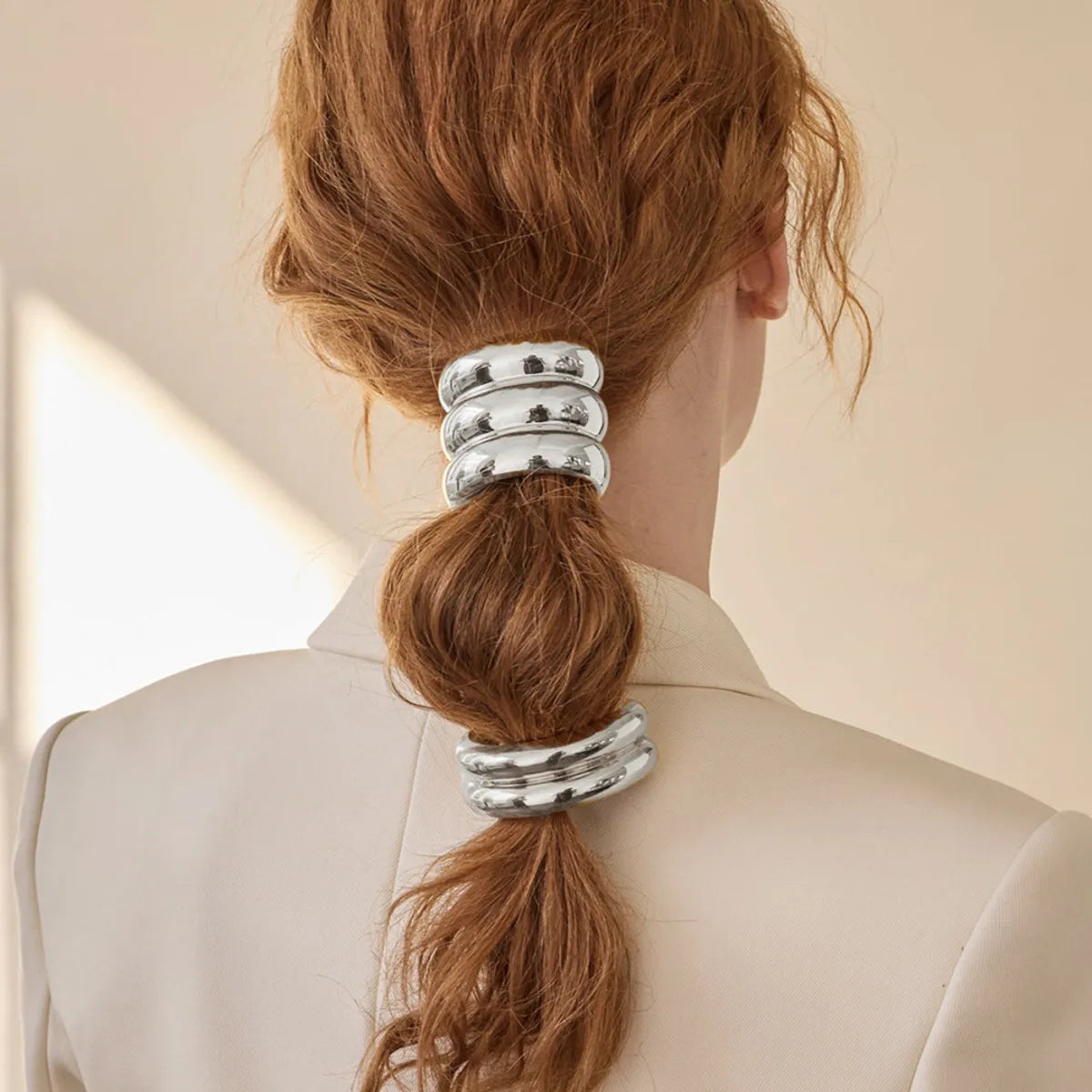 Unisex Lady Geometric Alloy Plating Hair Tie