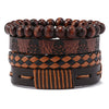 Unisex Leather Handwoven Geometric Sixpointed Star Bracelet