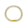 Unisex Light Luxury Geometric Zircon Titanium Steel 18K Gold Plated Bracelet