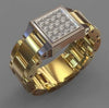 Unisex Metal Constellation Ring With Rhinestone Inlay Electroplated Fashion Jewelry Wholesale