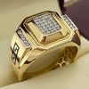 Unisex Metal Constellation Ring With Rhinestone Inlay Electroplated Fashion Jewelry Wholesale