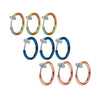 Unisex Metal Geometric Ear Clip Ear Stud Nose Ring Electroplated
