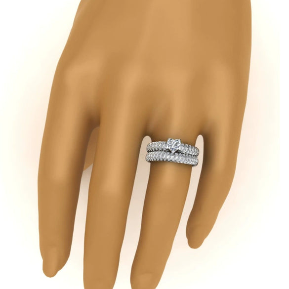 Unisex Metal Heart Shape Ring With Twisted Band Electroplated Micro Inlaid Zircon Full Diamond Look Couple Jewelry