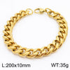 Unisex Minimalist Handmade Geometric Titanium Steel Bracelets With Sixsided Cuban Chain