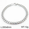 Unisex Minimalist Handmade Geometric Titanium Steel Bracelets With Sixsided Cuban Chain