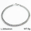 Unisex Minimalist Handmade Geometric Titanium Steel Bracelets With Sixsided Cuban Chain