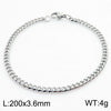 Unisex Minimalist Handmade Geometric Titanium Steel Bracelets With Sixsided Cuban Chain