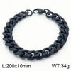 Unisex Minimalist Handmade Geometric Titanium Steel Bracelets With Sixsided Cuban Chain