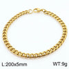 Unisex Minimalist Handmade Geometric Titanium Steel Bracelets With Sixsided Cuban Chain