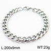 Unisex Minimalist Handmade Geometric Titanium Steel Bracelets With Sixsided Cuban Chain