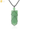 Unisex Minimalist Natural Stone Sword And Arrow Pendant Necklace With Leather Rope Wound Ball Chain Jewelry