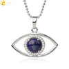 Unisex Minimalist Stone Necklace With Crystal Pendant Electroplated Ball Chain Clavicle Necklace