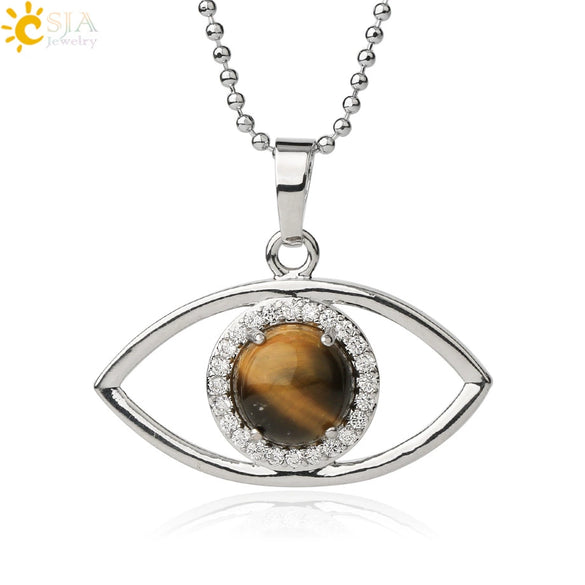 Unisex Minimalist Stone Necklace With Crystal Pendant Electroplated Ball Chain Clavicle Necklace